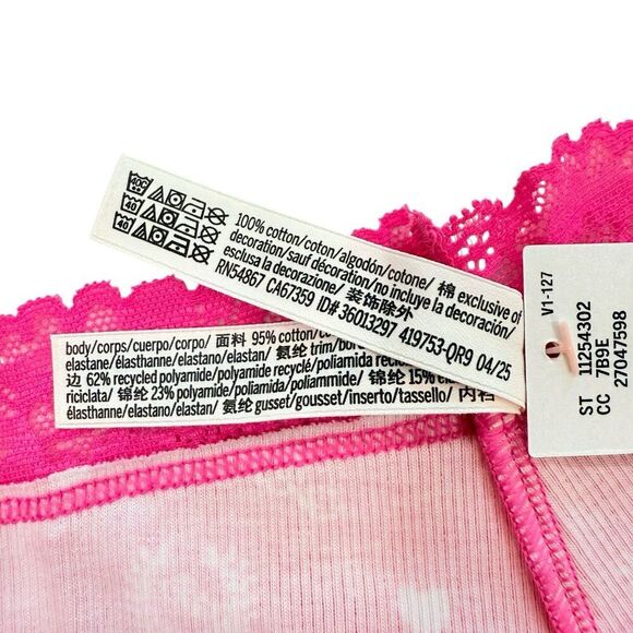 Victoria's Secret PINK Cheeky Lace Panties Womens Large L LOT OF 4 VS Panty - Picture 9 of 9